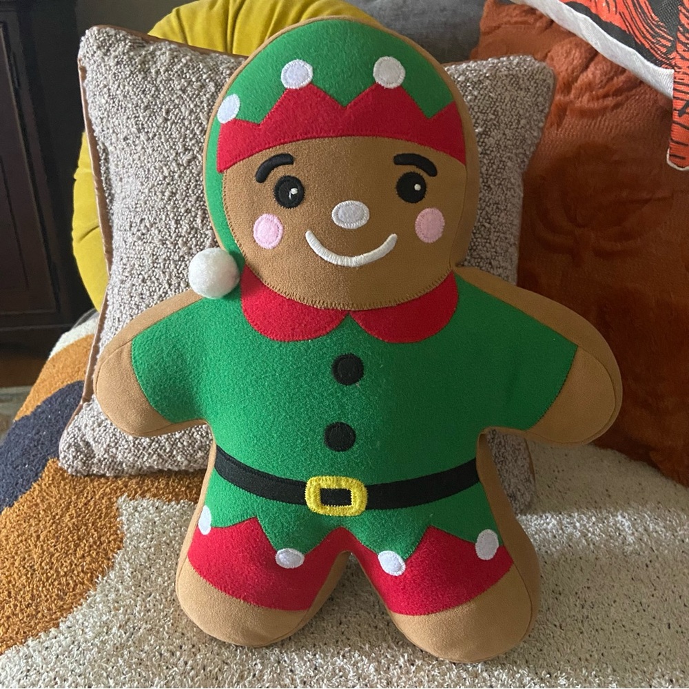 Wondershop Christmas Gingerbread Man Pillow - Plush - Decor